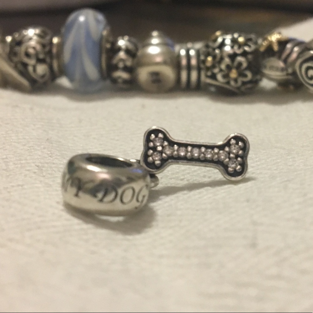 Pandora Sterling Charm dog bone
